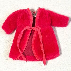 Vintage 1969 Barbie Dream Ins Mod Pink/Red Robe Stock #1867 Plush